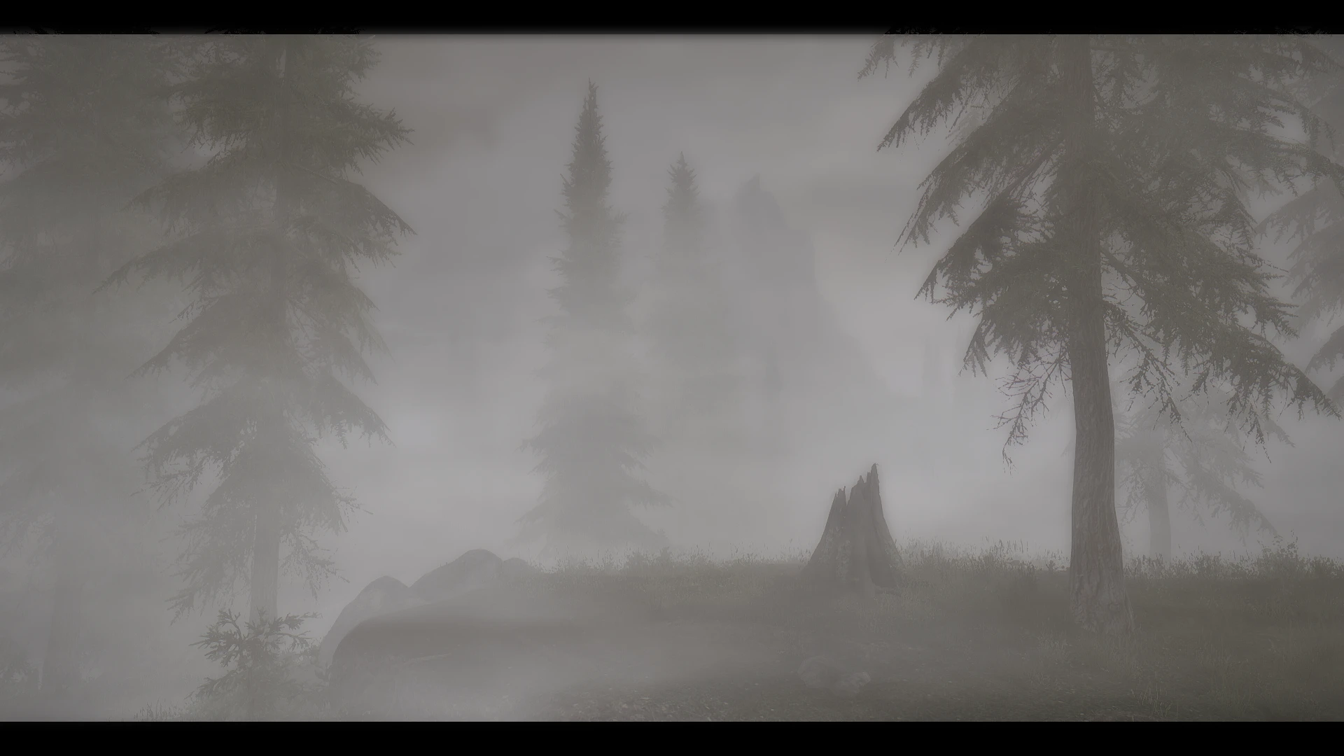 Деревня в тумане арт