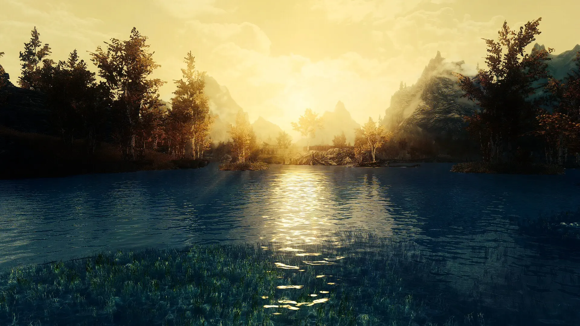 Dawn at Lake Honrich at Skyrim Nexus - Mods and Community