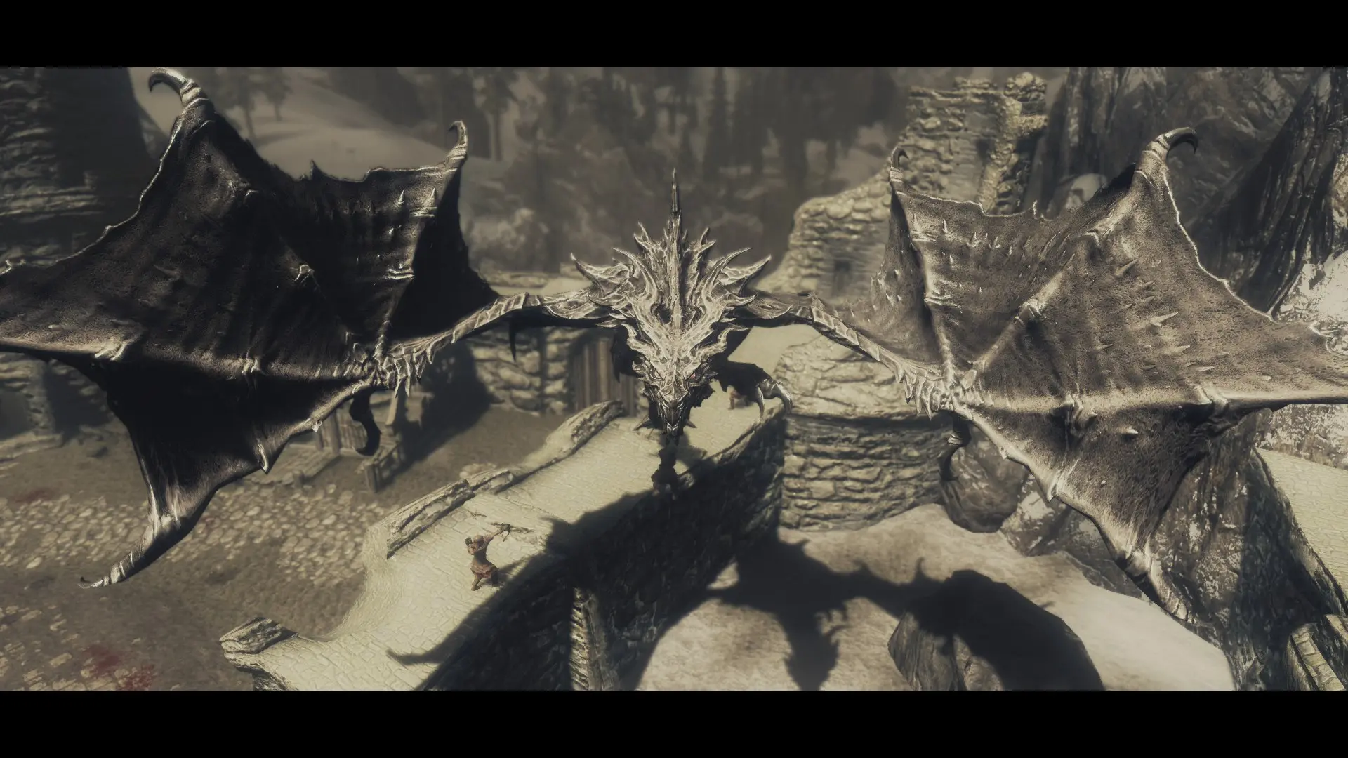 Dragon <b>Alduin</b> in Helgen.