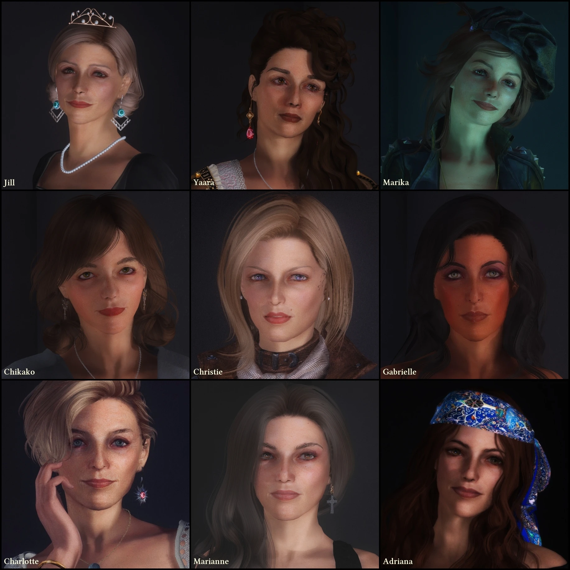 my 9 characters with Christie updated at Skyrim Nexus - Mods and Community