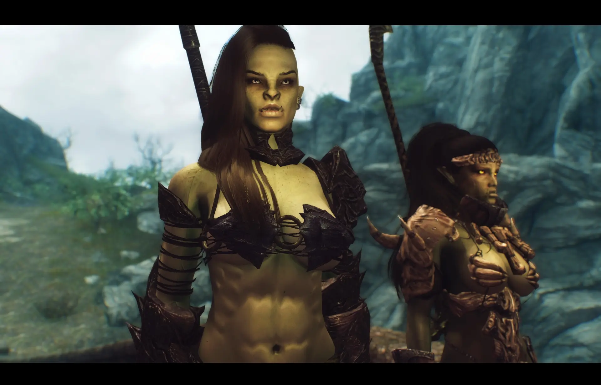 Мод на орков. Skyrim female Orc. Орк женщина tes. Skyrim компаньон орк. Скайрим орки женщины.