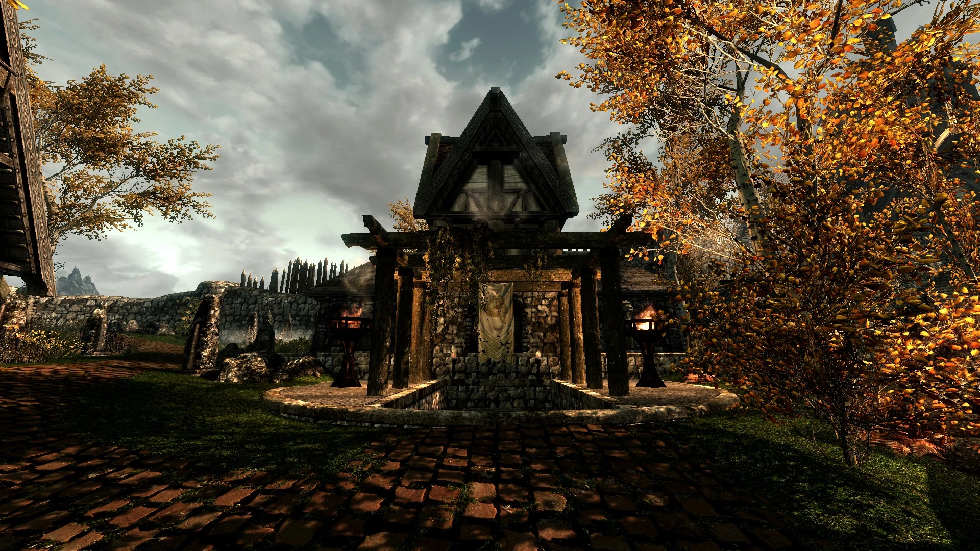 Tamriel Reloaded And Beautiful Whiterun Hall Of The Dead Entrance At