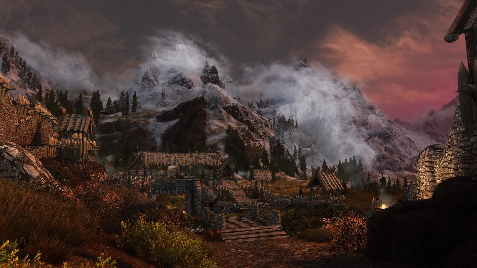 at the gates of whiterun at sunset at Skyrim Nexus - Mods and Community