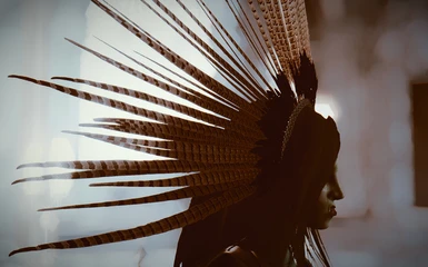 Sunday Elegance - Darla And The Pheasant Feather Headdress