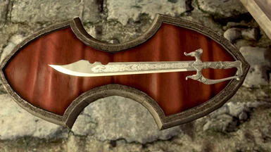 Skyrim special edition sword on back