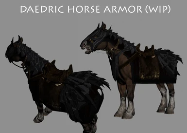 Daedric Horse Armor WIP 1