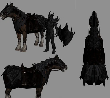 Daedric Horse Armor WIP 2