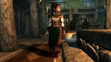 Lady Halfling dressed for the Saturalia