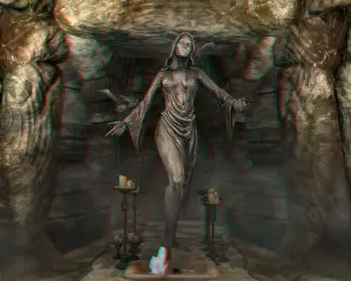 Lady Nocturnal Statue In Anaglyphic 3D at Skyrim Nexus - Mods and Community