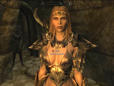 Screenshot :: Jordis The Sword-Maiden with Very Sexy Ebony Armor.
