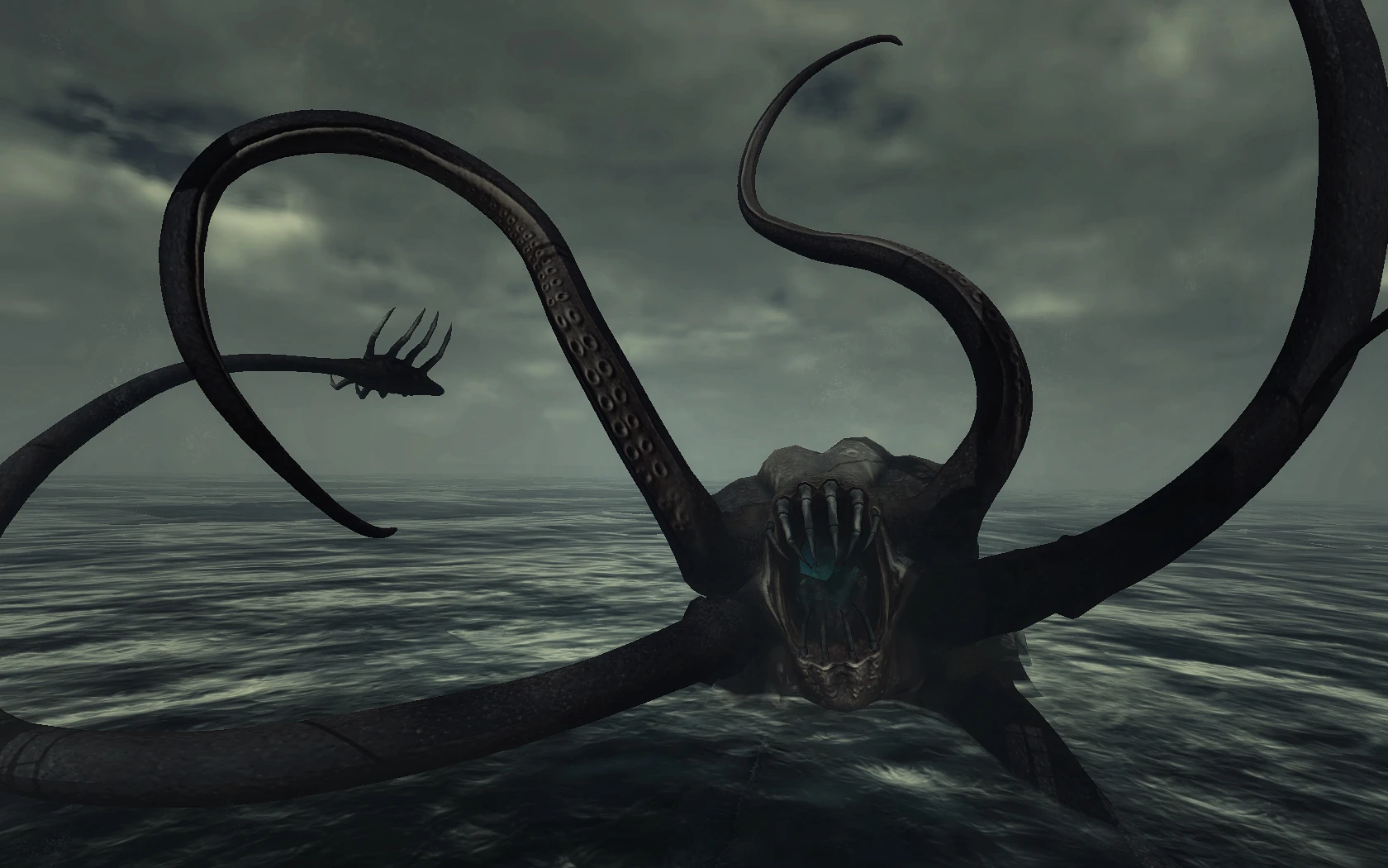 Calamar gigante llamado el Kraken