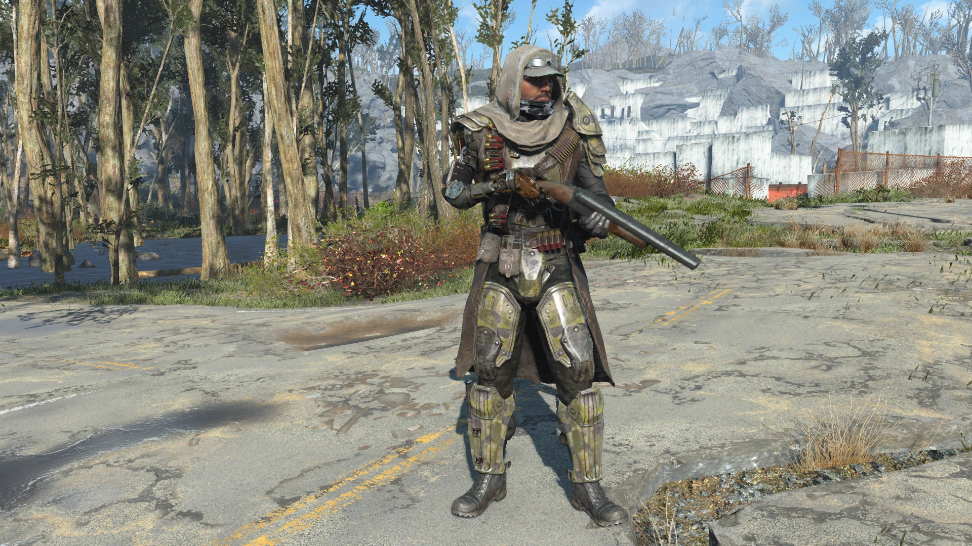 WAnderer outfit with cyber arm strap with shells at Fallout 4 Nexus ...