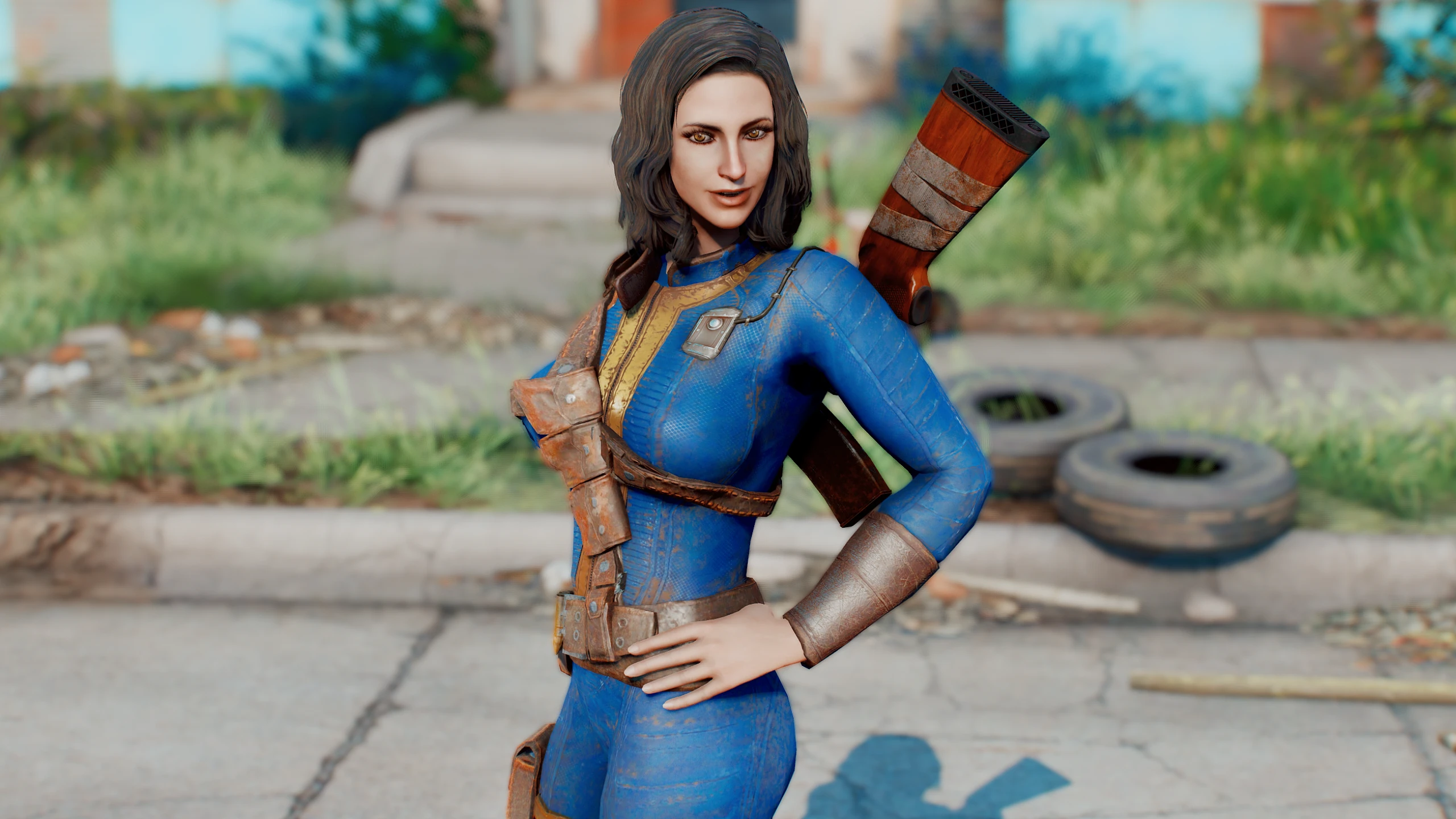 Fallout 4 vault suit with armor фото 20