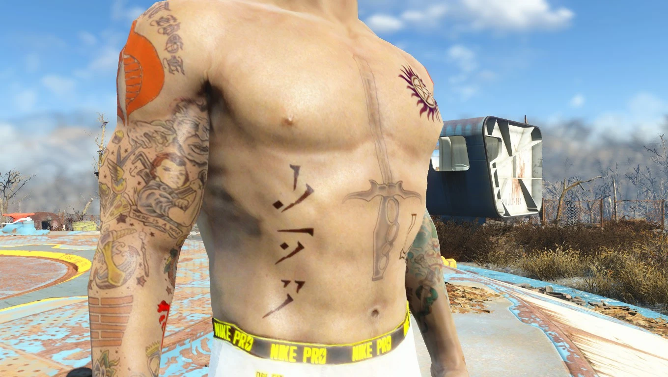 My Main Character's Tattoos p2 at Fallout 4 Nexus Mods and community