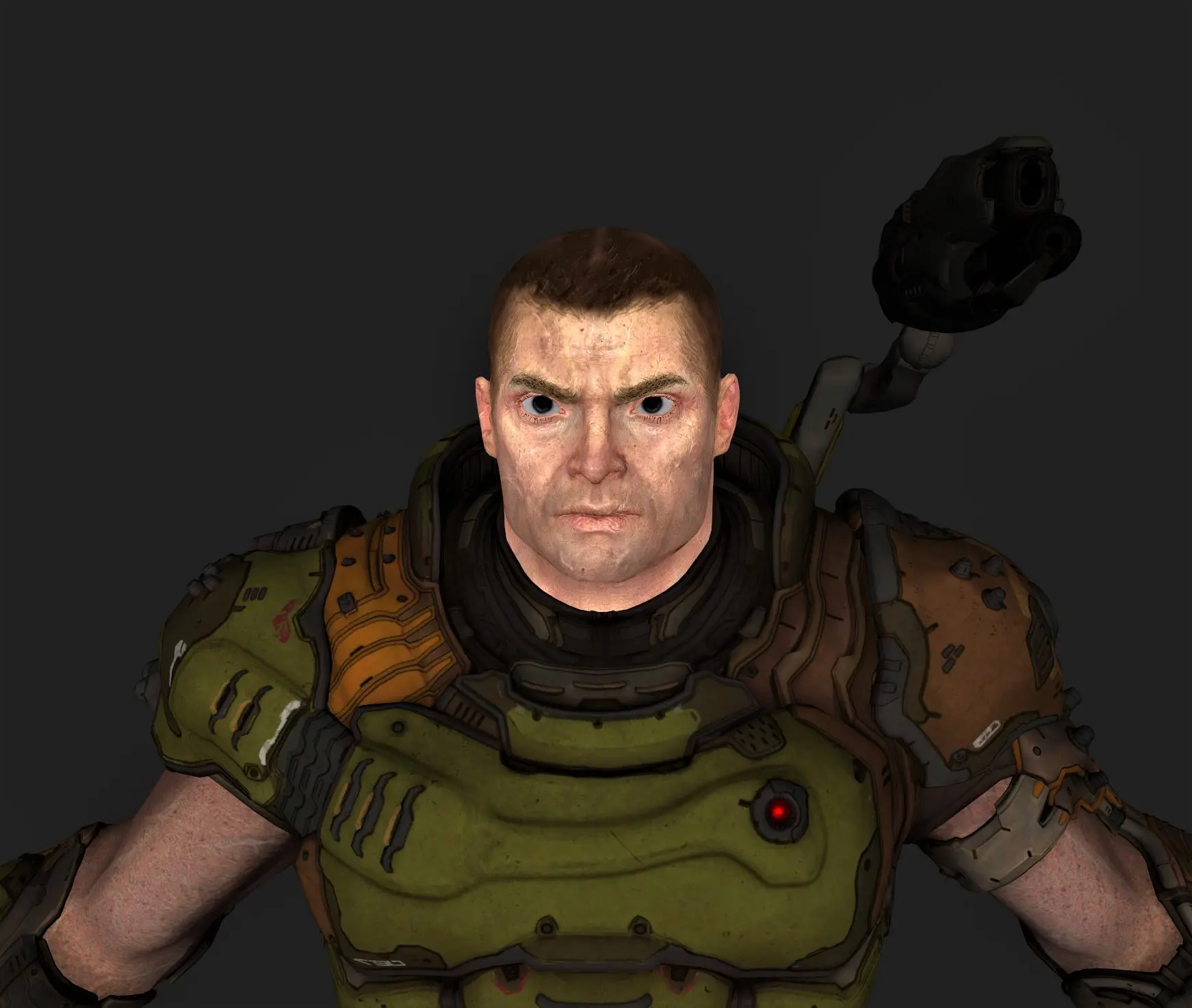 Doom eternal mod with slayer face at Fallout 4 Nexus - Mods and community