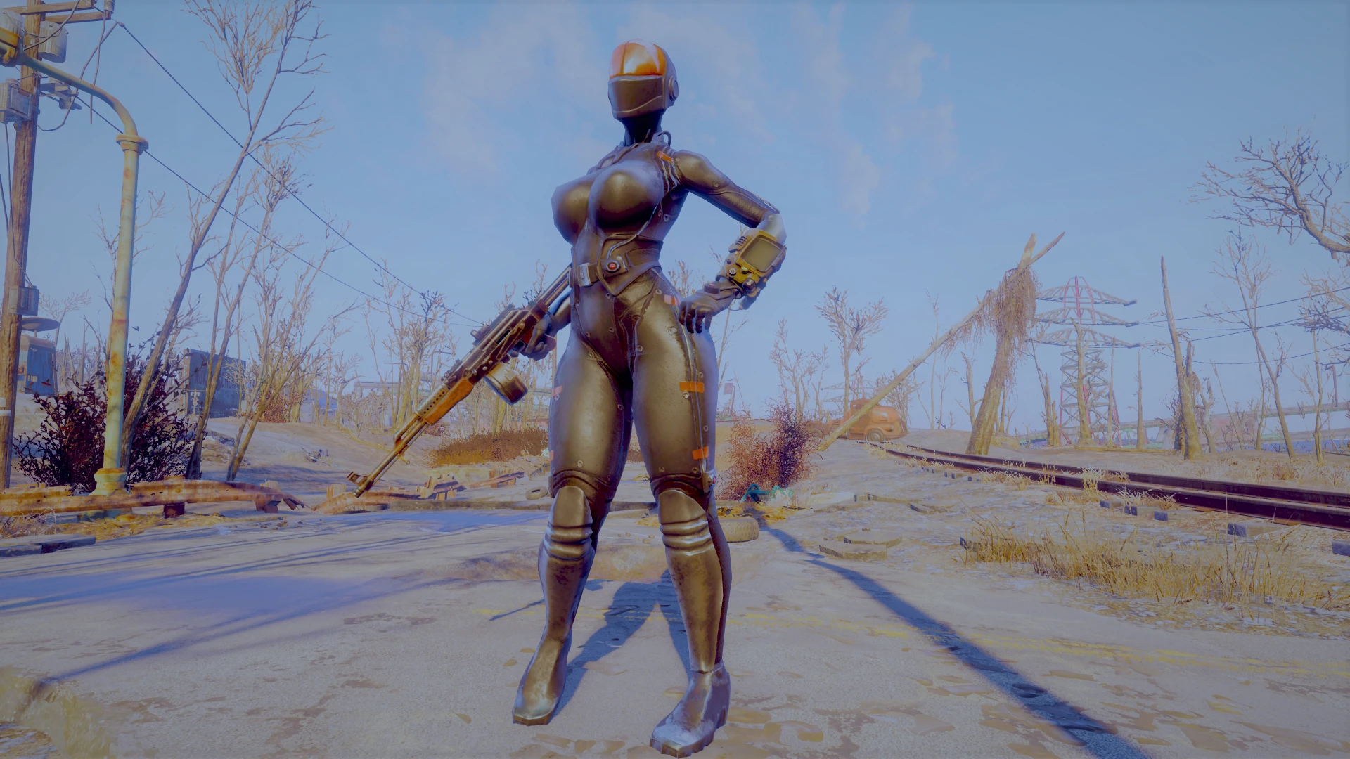 Fallout 4 желтый летный шлем фото 47