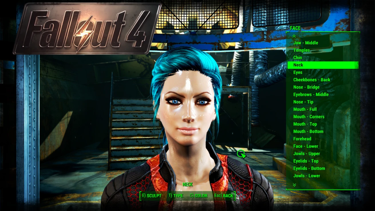 Girl with blue hair at Fallout 4 Nexus - Mods and community
