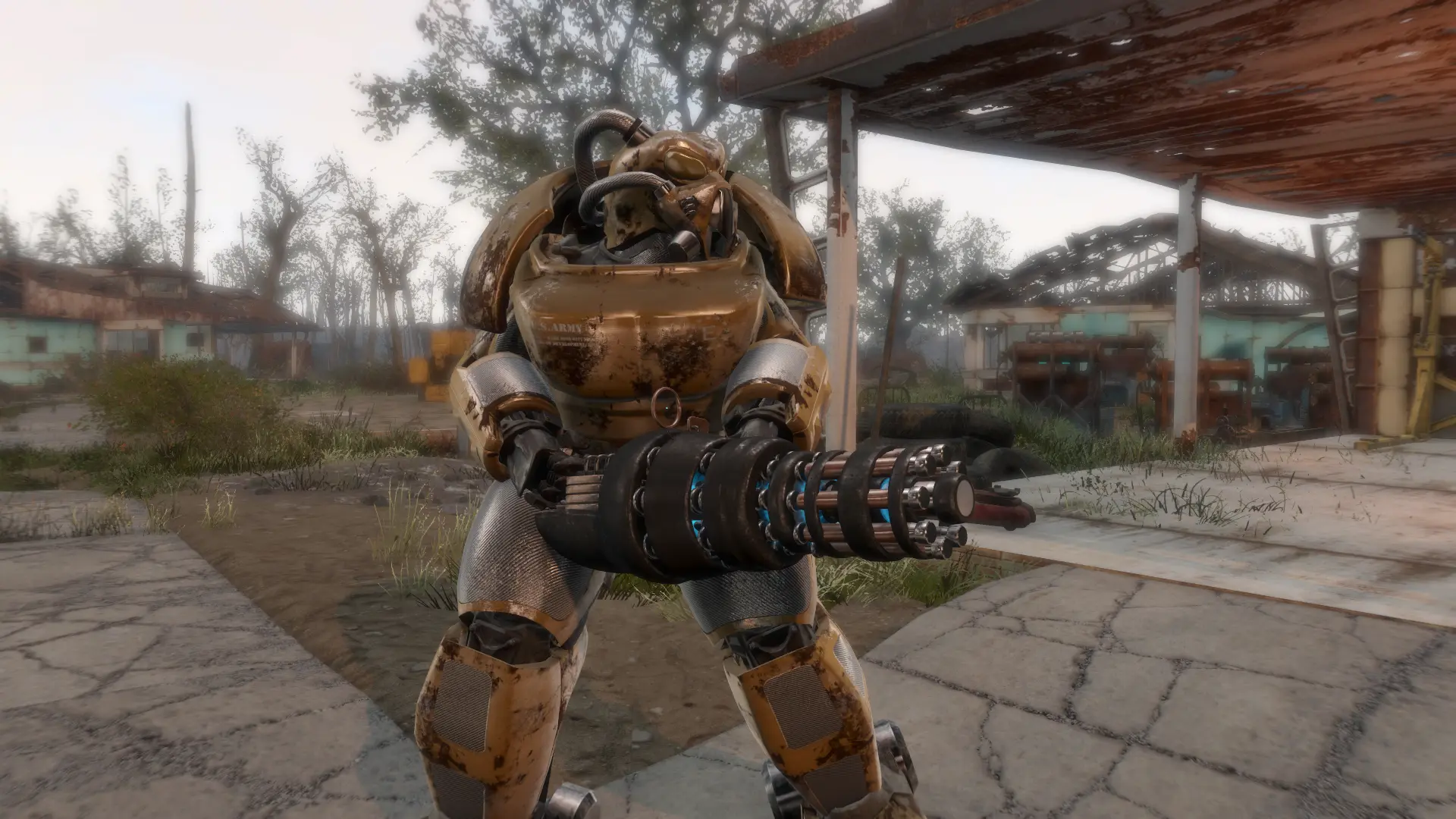 Enclave Power Armor BigFoot MK2 Plus Gravitational Minigun at Fallout 4 ...