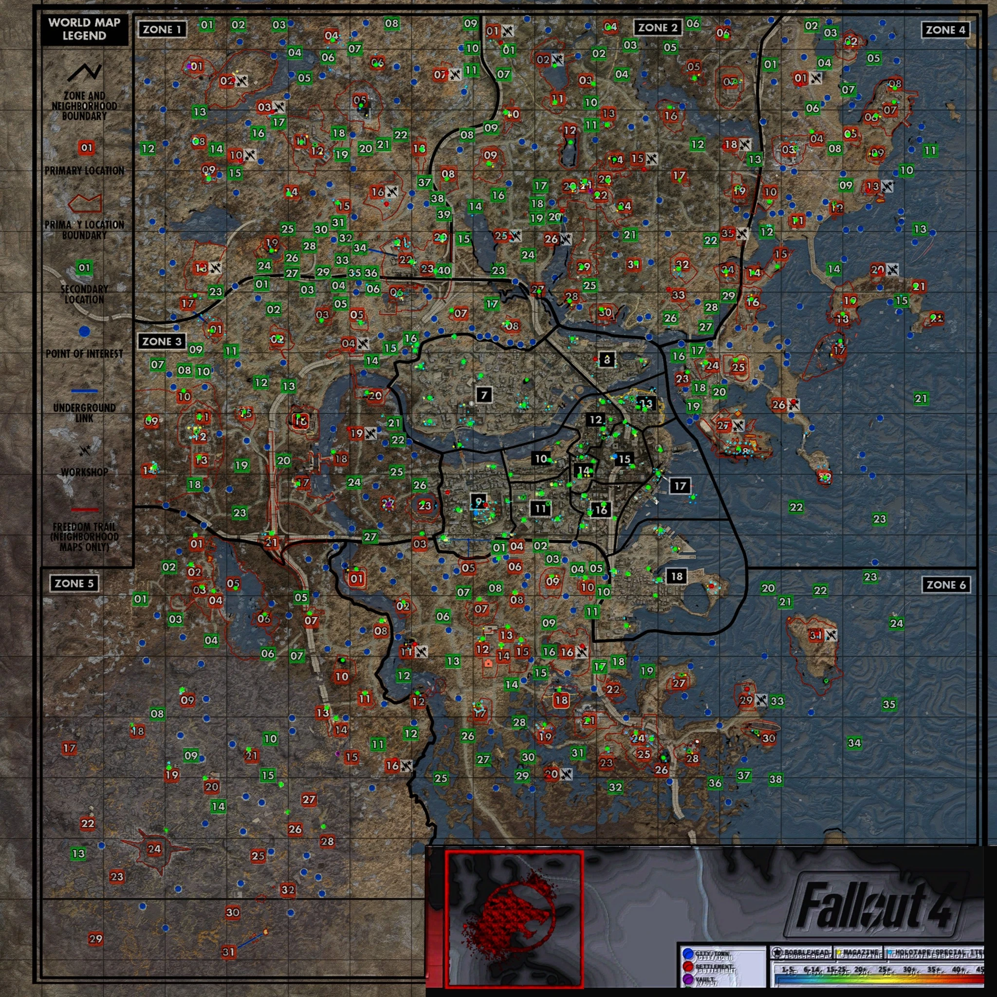 Fallout 4 русская интерактивная карта фото 42