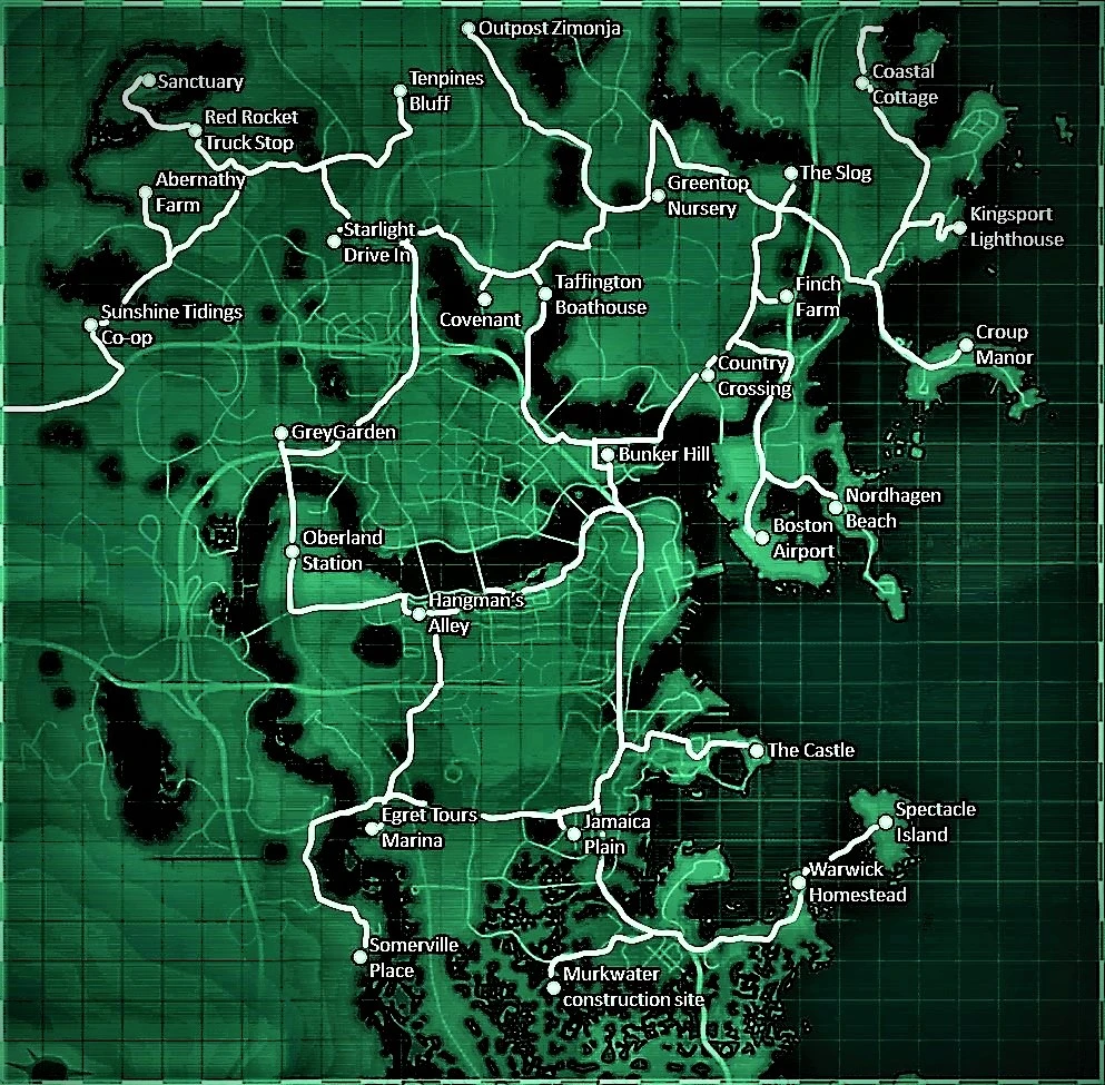 Fallout 4 All Settlements Map Maping Resources