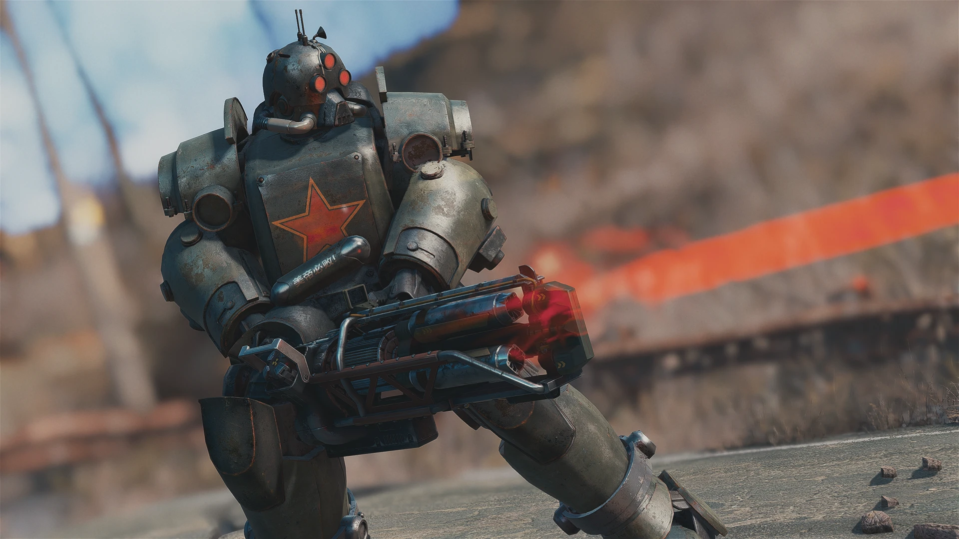 Fallout 4 power armor red фото 6
