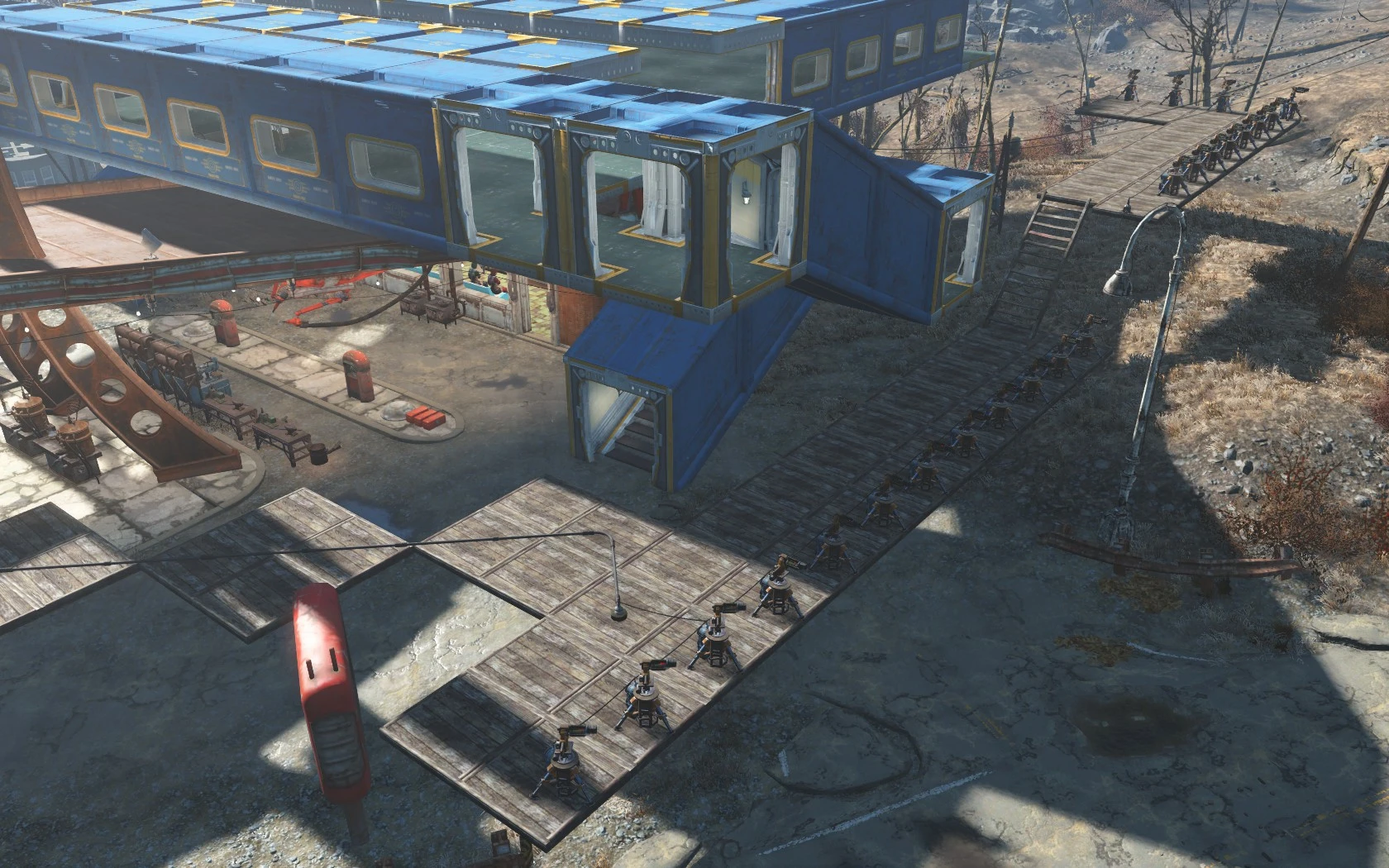 Fallout 4 сигнал бедствия стоянка грузовиков красная ракета фото 40