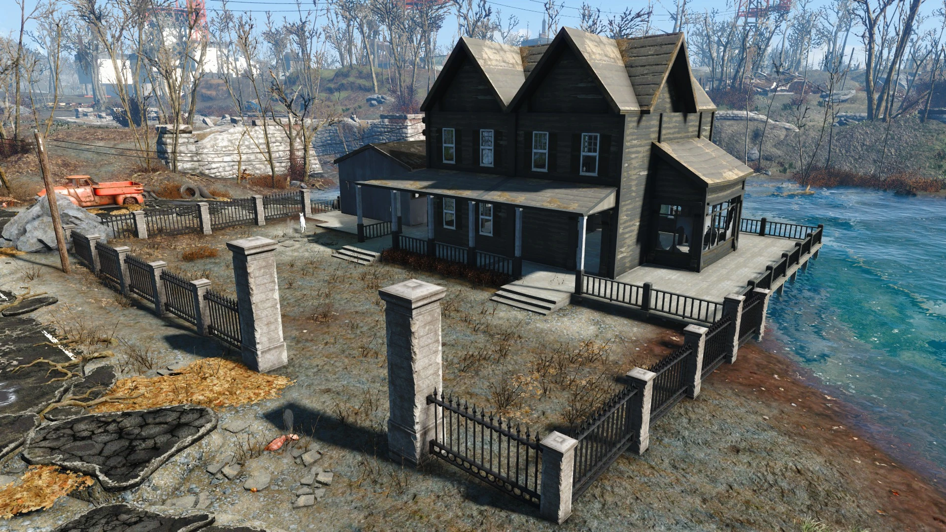 Fallout 4 коттедж на берегу на карте фото 105