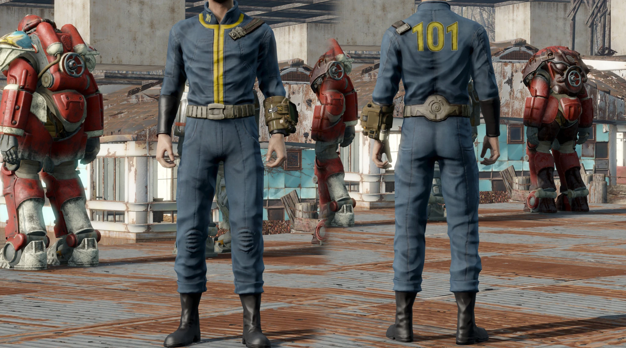 Fallout 4 vault suit with armor фото 9