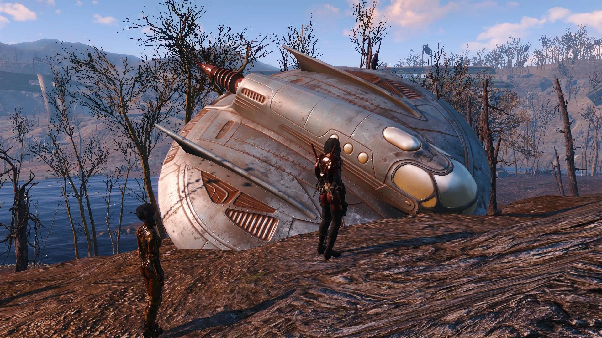 Fallout 4 разбившийся корабль инопланетян фото 3