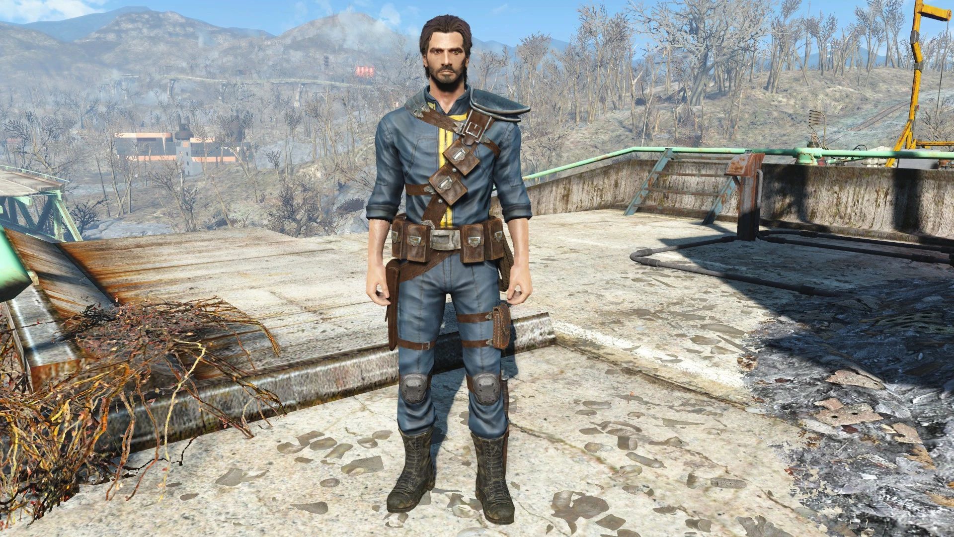 Fallout 4 vault suit with armor фото 1