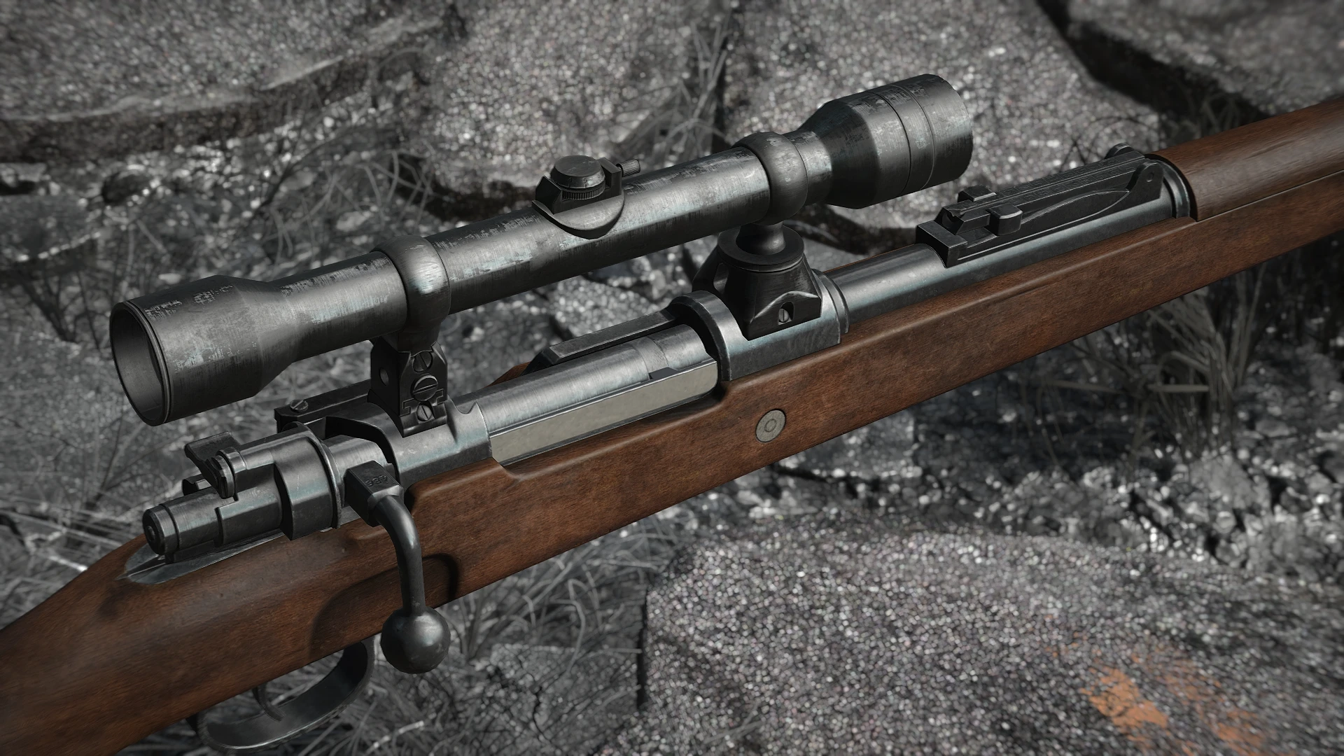 Mauser Kar98k Bolt Action Rifle with Scope 3D Model $89 - .3ds .blend .c4d  .fbx .max .ma .lxo .obj .unitypackage .upk .gltf - Free3D