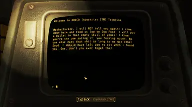 Yet another pleasant terminal entry at Fallout 4 Nexus - Mods and community