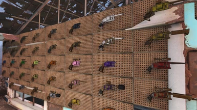 A Wall of Colorfull Pipe Guns