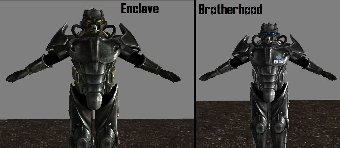 enclave power armor vs brotherhood power armor