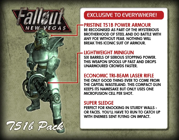 Fallout new vegas preorder bonus packs описание