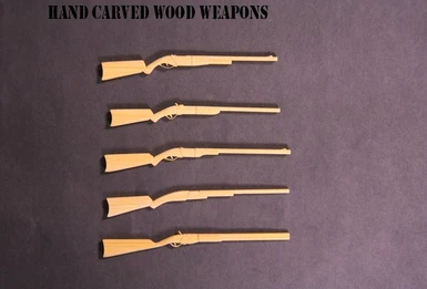 Hand Carved Wood Shotguns
