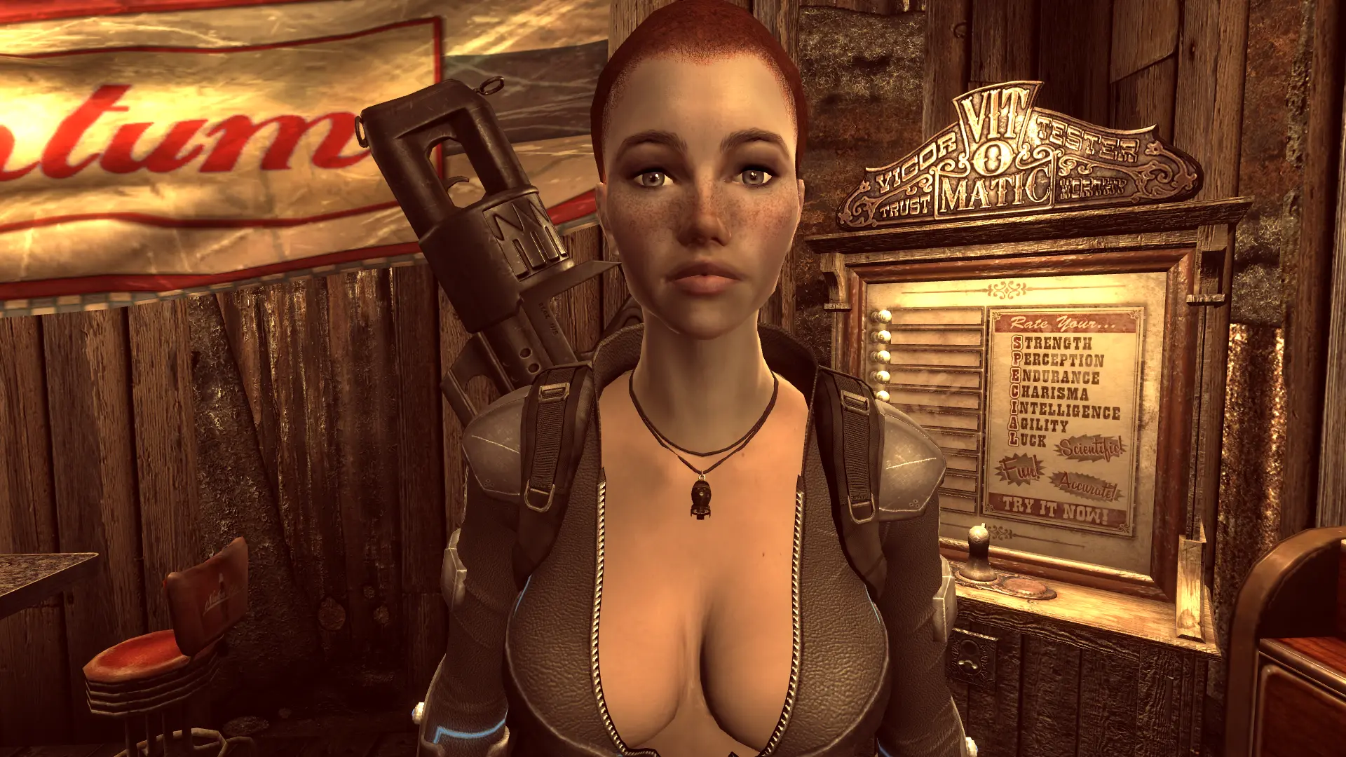 Lebender Toter fickt Blondine am Pool in FallOut 3.