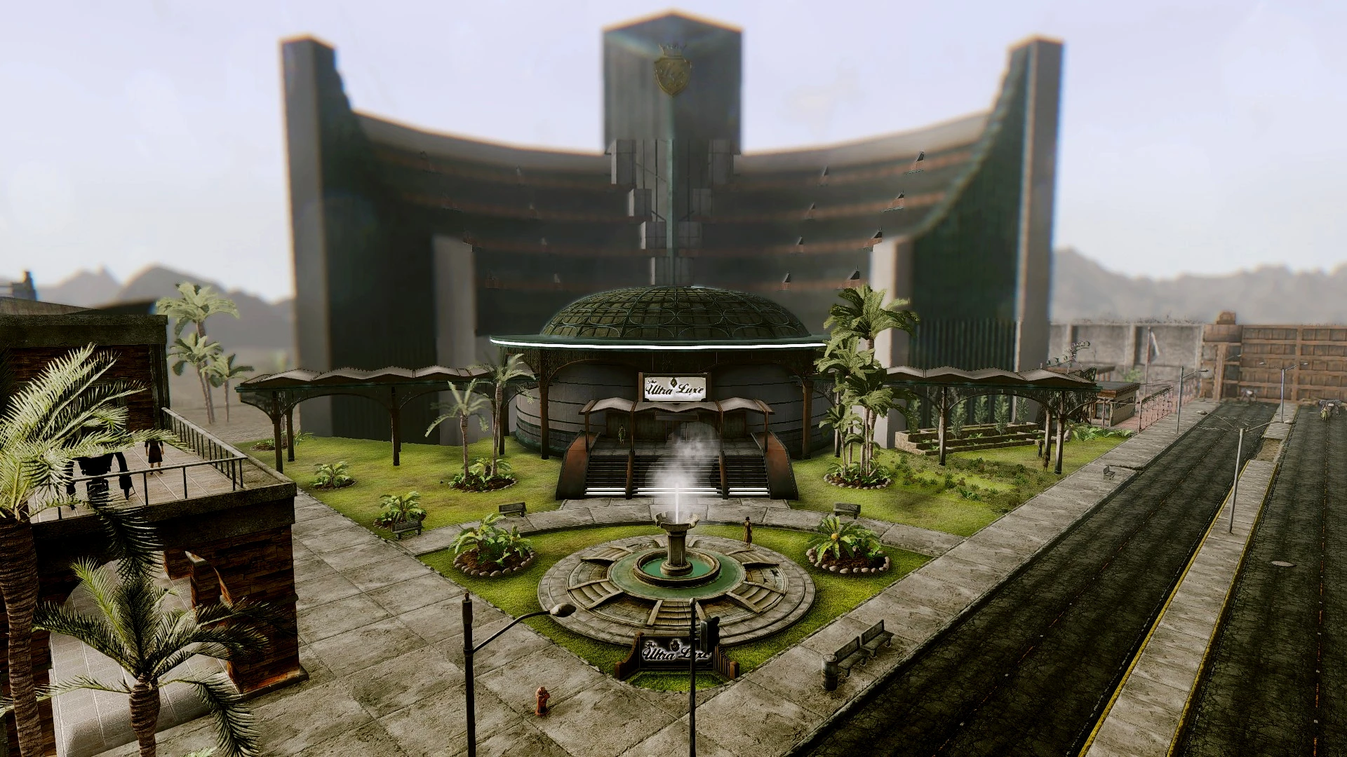 Ultraluxe Awnings and Fountain at Fallout New Vegas - mods and community