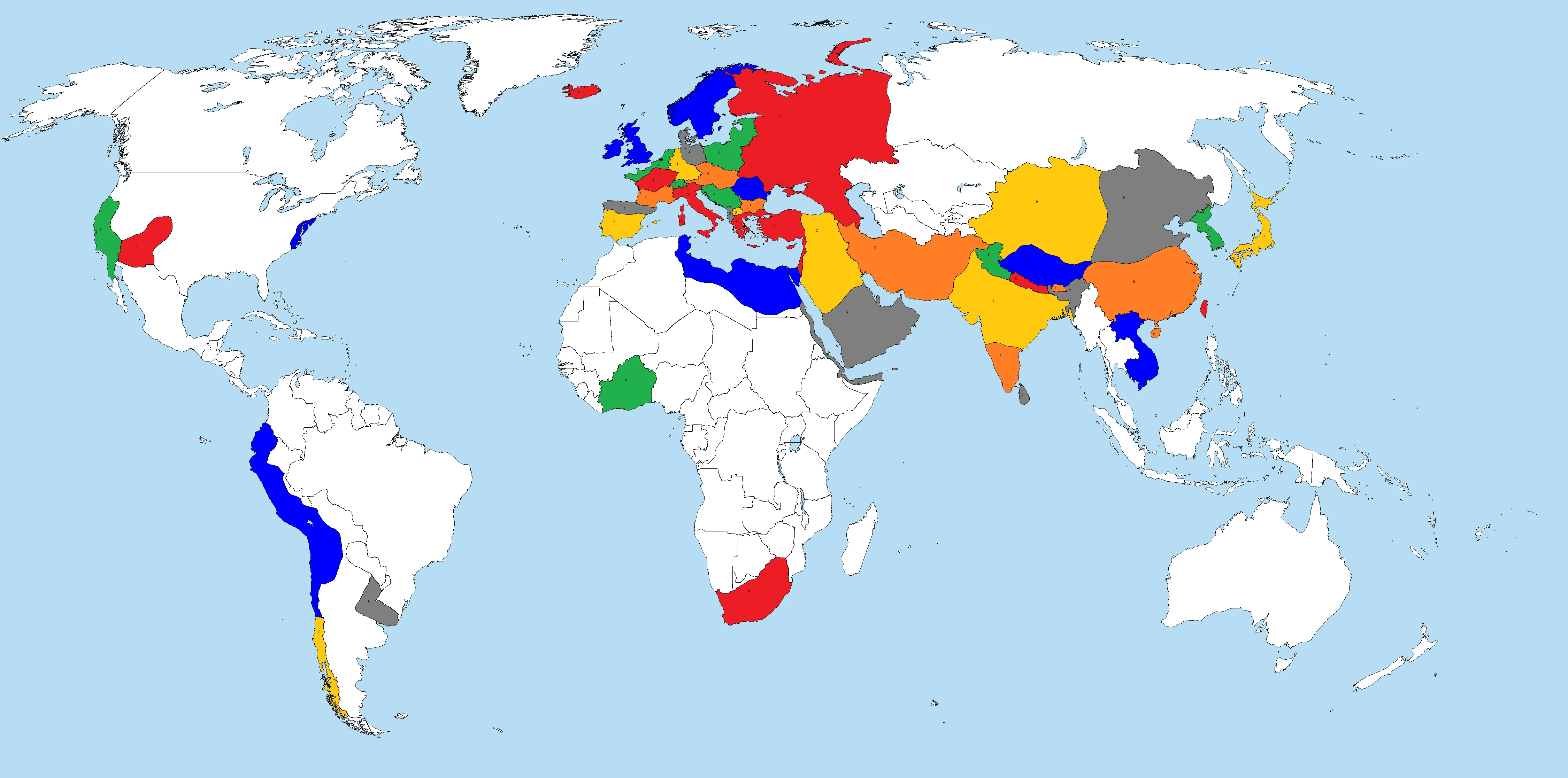 TSC Map - Known Polities of the World Updated 3.