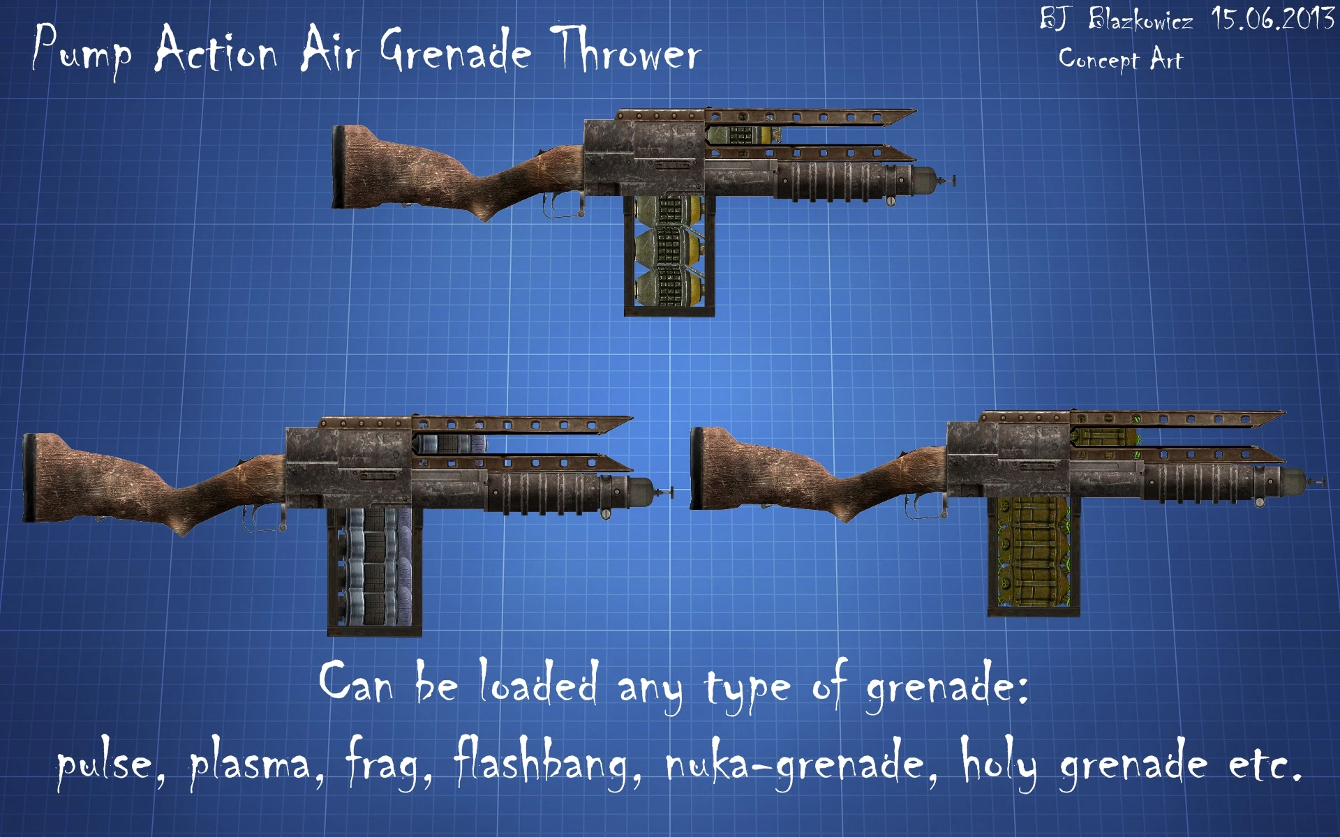 Pump Action Grenade Thrower Concept at Fallout New Vegas - mods and ...