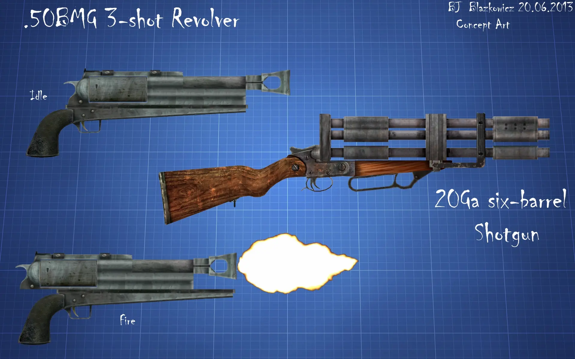 50bmg Revolver And ga Shotgun Concepts At Fallout New Vegas Mods And Community