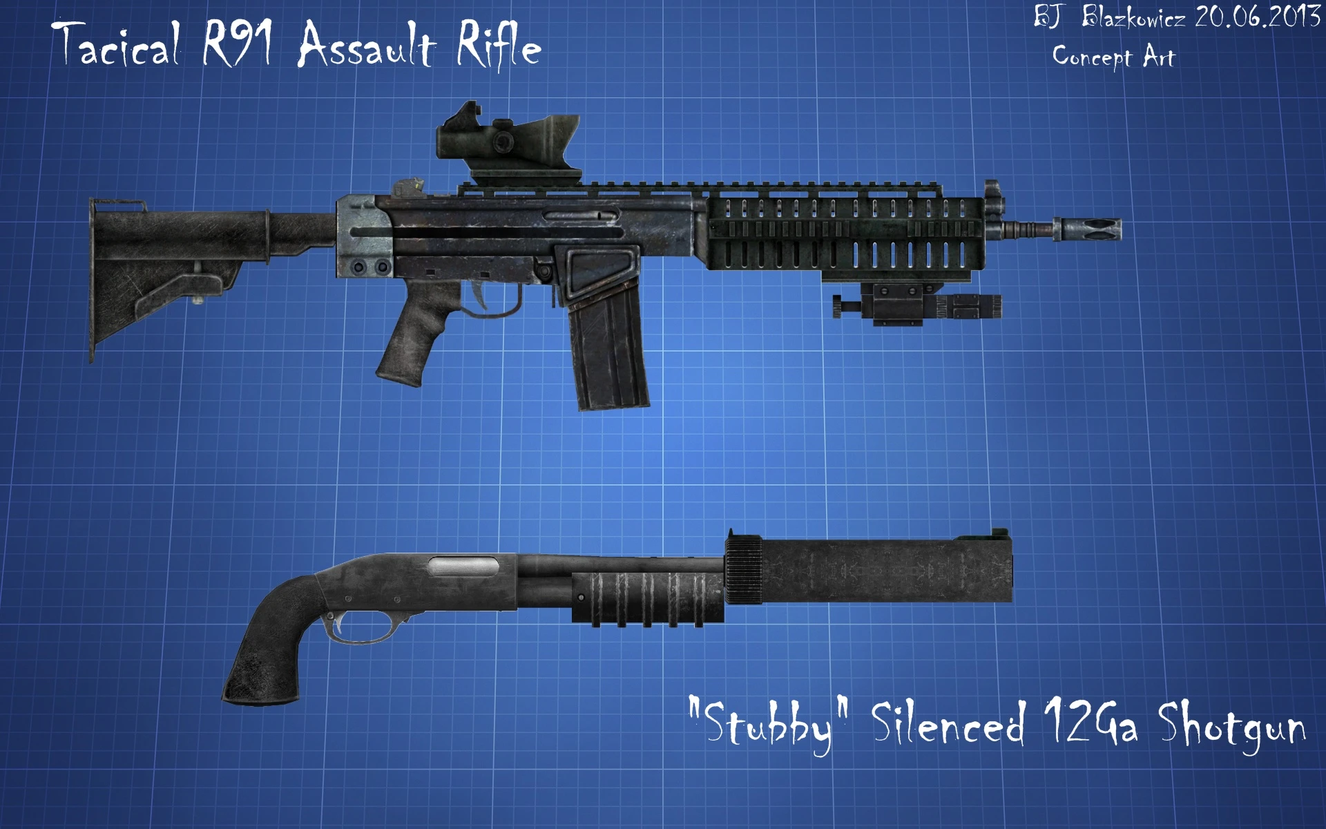 Tactical R91 and Stubby Concepts at Fallout New Vegas - mods and community