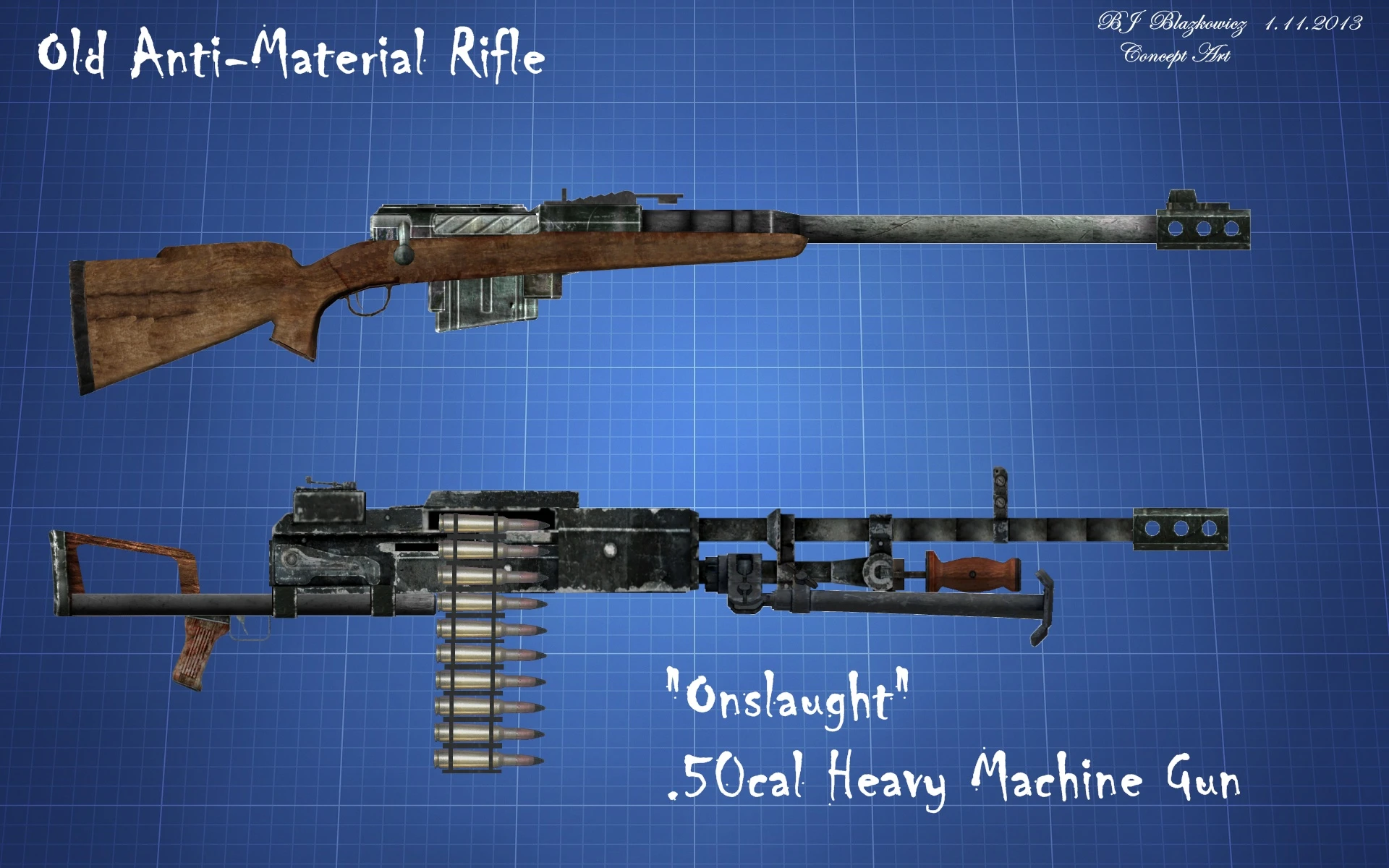 Old Rifle and Onslaught at Fallout New Vegas - mods and community