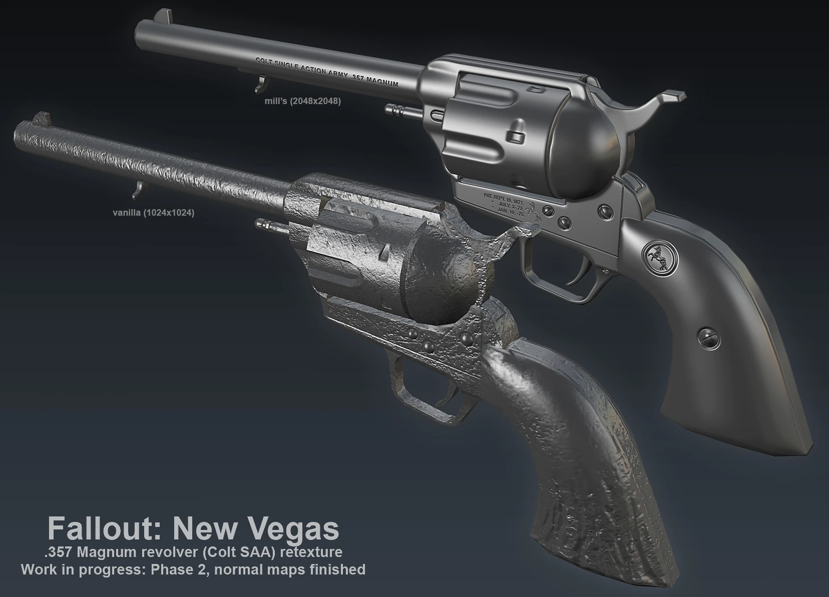357 revolver - Colt SAA - retex wip.