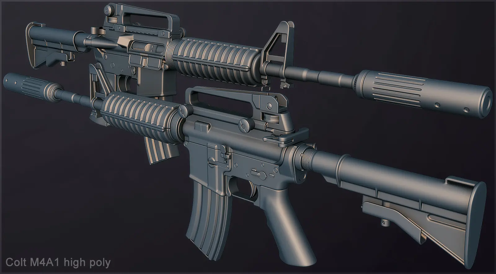 M4a4 3d model free фото 76