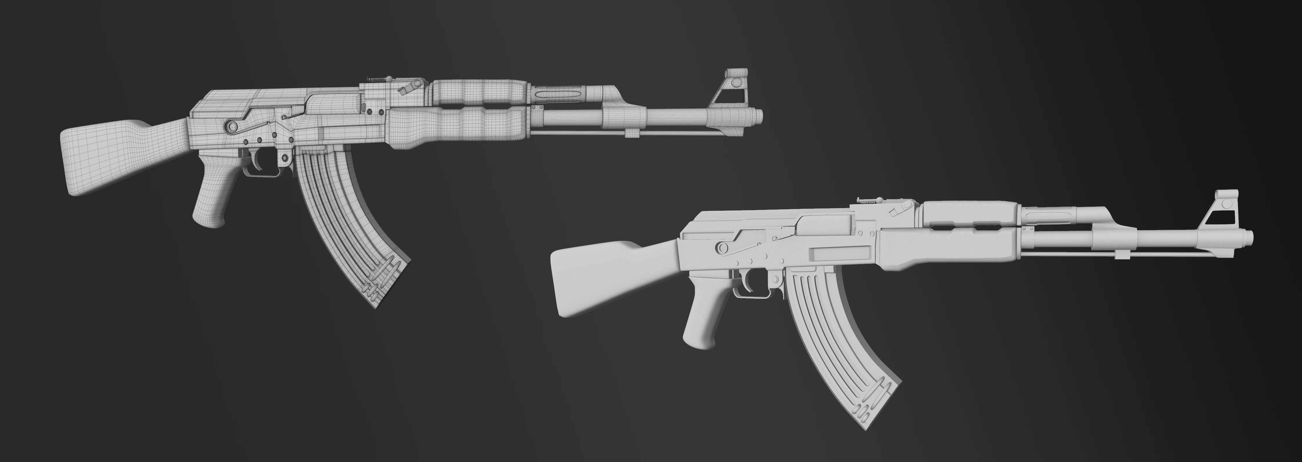 Highpoly AK-47 practice Highpoly AK-47 practice