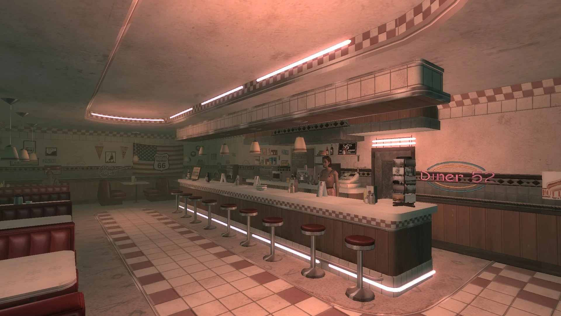 At the Diner at Fallout New Vegas - mods and community