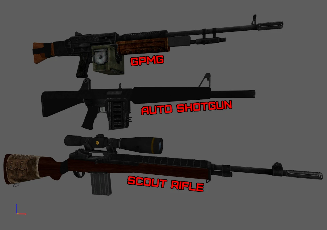 weapons in fallout new vegas