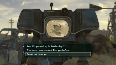 Game is in English but Goodbye dialog is in Spanish  FNV
