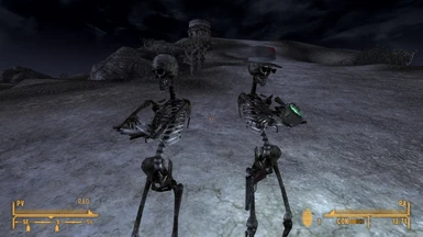 Two Skeletons at the Wasteland